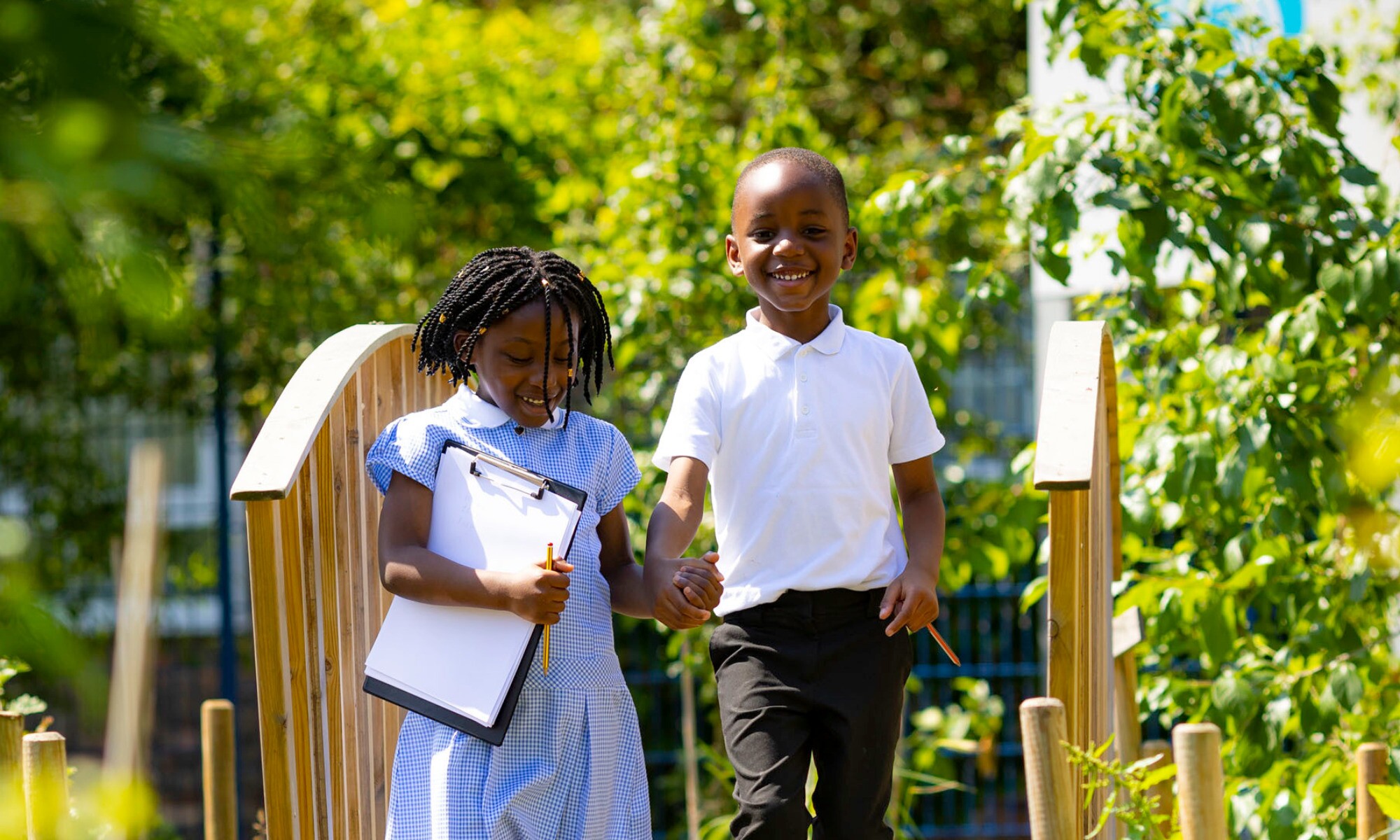 Turnham Academy Image of Pupils in the School Grounds